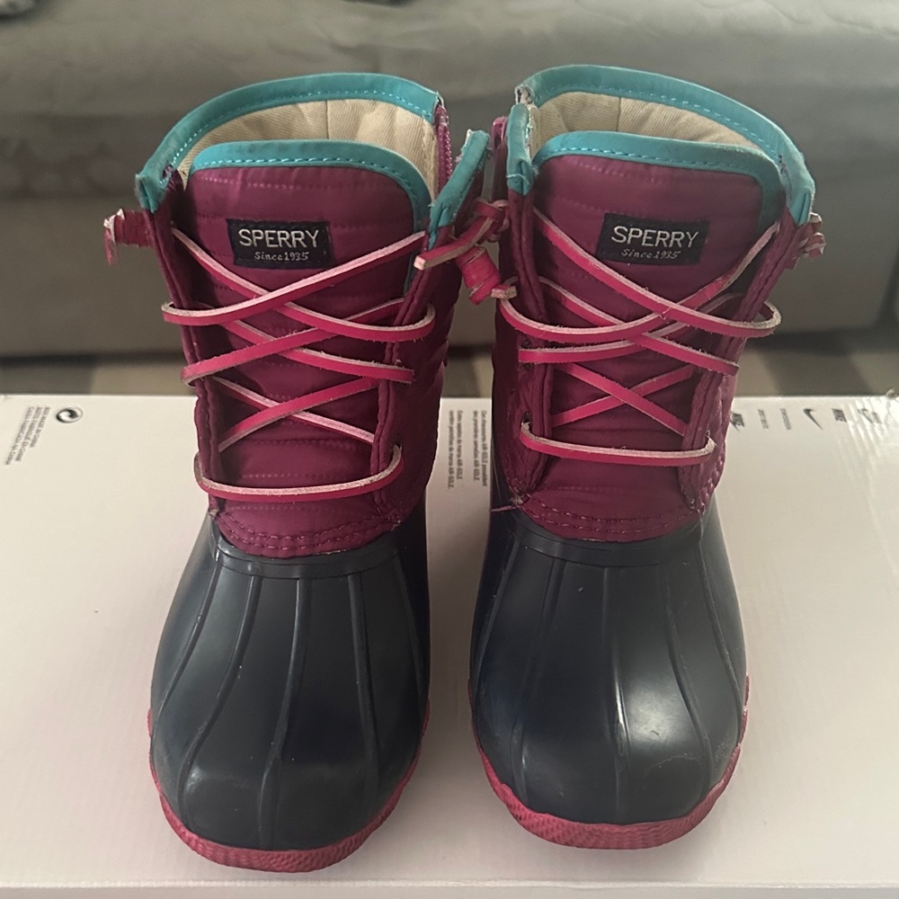 Sperry Kids' Fuchsia and Teal Rain Boots